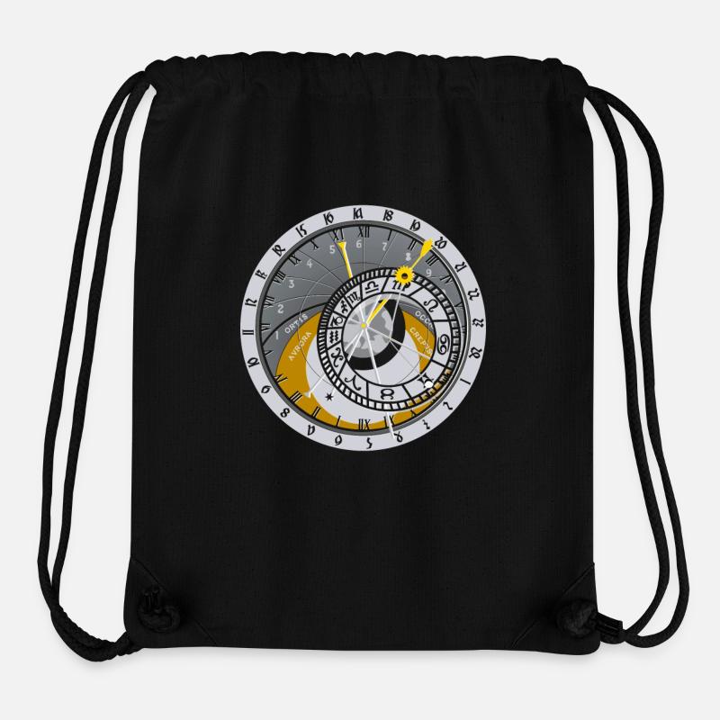 sonnenuhr Solar eclipse Sonne Sun Zeit Uhr astro - Stanley/Stella recycelter Gym Bag - Schwarz