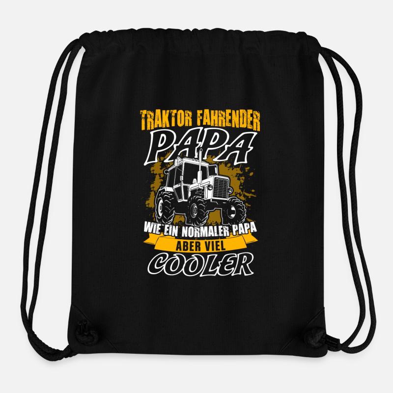 Traktor fahrender Papa - Stanley/Stella recycelter Gym Bag - Schwarz
