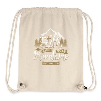 Faith can move mountains - EN - Stanley/Stella recycelter Gym Bag - Naturweiß - Vorne