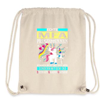 MFA Princess - paillettes cardio Licorne - Sac à cordon recyclé Stanley/Stella - blanc naturel - Devant