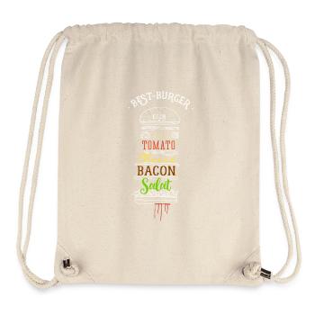 hamburger love fast food pimp my burger mac grill - Stanley/Stella recycelter Gym Bag - Naturweiß - Vorne