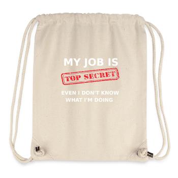 My Job is - Top Secret - Stanley/Stella recycelter Gym Bag - Naturweiß - Vorne