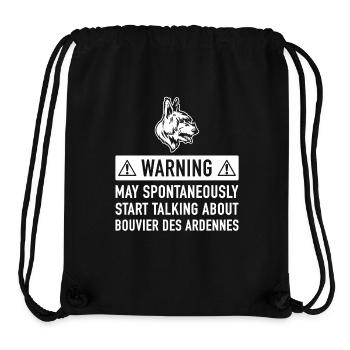 Drôle Bouvier Des Ardennes Idée cadeau - Sac à cordon recyclé Stanley/Stella - noir - Devant