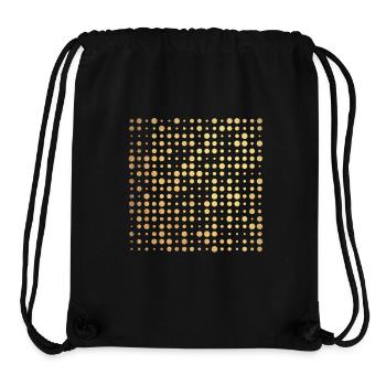 goldene Punkte - Stanley/Stella recycelter Gym Bag - Schwarz - Vorne