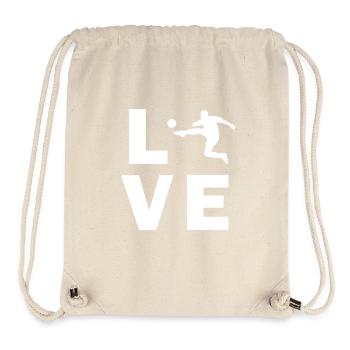 aimer le football - Sac à cordon recyclé Stanley/Stella - blanc naturel - Devant