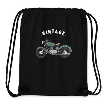 vintage bike motorcycle café racer motorcycle sport - Stanley/Stella Recycled Gym Bag - black - Front
