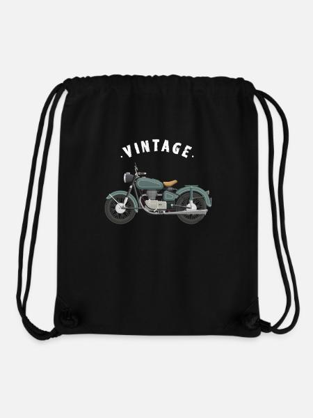 vintage bike motorcycle café racer motorcycle sport - Stanley/Stella Recycled Gym Bag - black