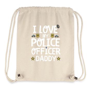 Polizei Papa daddy Officer Polizist Geschenk - Stanley/Stella recycelter Gym Bag - Naturweiß - Vorne