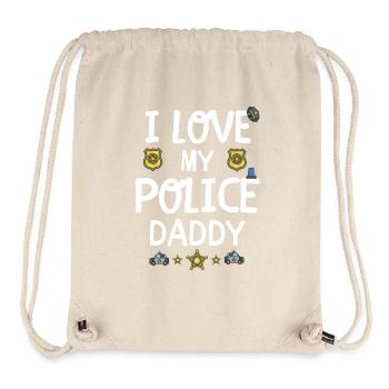 Polizei Papa daddy Officer Polizist Geschenk - Stanley/Stella recycelter Gym Bag - Naturweiß - Vorne