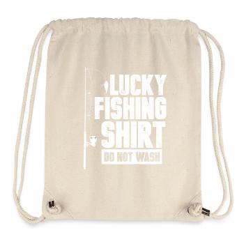 Pêche poisson appât cadeau drôle de Noël - Sac à cordon recyclé Stanley/Stella - blanc naturel - Devant