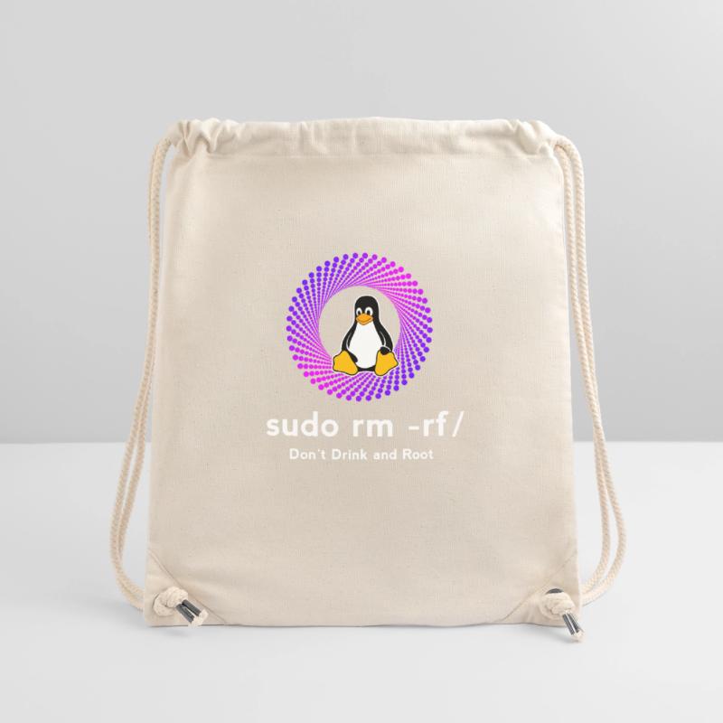 Ordinateur Sys admin Penguin Nerd pc sudo rm -rf cod Sac à cordon recyclé Stanley/Stella