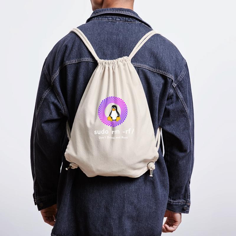 Ordinateur Sys admin Penguin Nerd pc sudo rm -rf cod Sac à cordon recyclé Stanley/Stella
