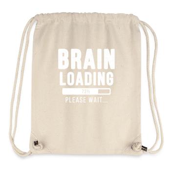 Chargement du cerveau ... S'il vous plaît attendre! - cerveau shirt - Sac à cordon recyclé Stanley/Stella - blanc naturel - Devant