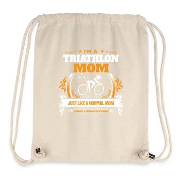 Triathlon Mom Shirt Geschenkidee - Stanley/Stella recycelter Gym Bag - Naturweiß - Vorne