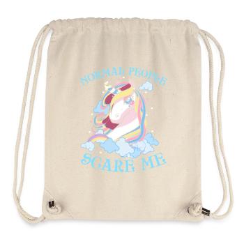 Einhorn Geschenk Normal People Scare Me - Sac à cordon recyclé Stanley/Stella - blanc naturel - Devant