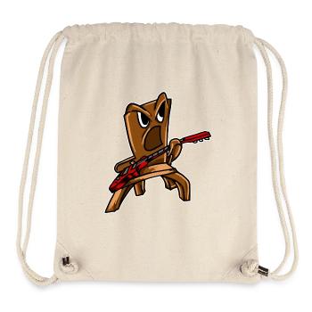 Rocking Chair Lustiger Musiker Player Music Guitaris - Stanley/Stella recycelter Gym Bag - Naturweiß - Vorne