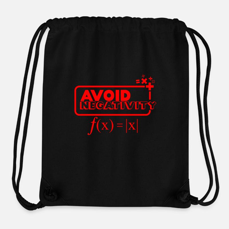 Avoid negativity - rot - Stanley/Stella recycelter Gym Bag - Schwarz