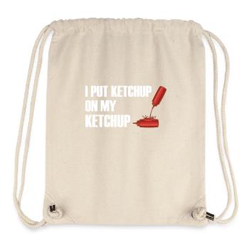 Cadeau de ketchup pour l'amant de ketchup - Sac à cordon recyclé Stanley/Stella - blanc naturel - Devant