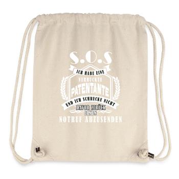 SOS ich hab eine verrückte PATENTANTE - Stanley/Stella recycelter Gym Bag - Naturweiß - Vorne