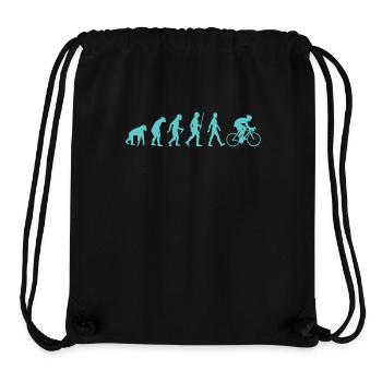 Evolution - VTT - Humour - Cadeau - Fun - Sac à cordon recyclé Stanley/Stella - noir - Devant