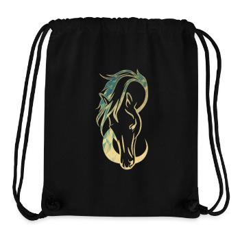 Pferd Geometric - Stanley/Stella recycelter Gym Bag - Schwarz - Vorne