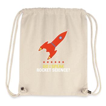 que je parle de la science fusée science de fusée - Sac à cordon recyclé Stanley/Stella - blanc naturel - Devant