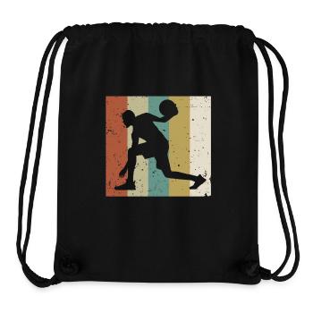 Joueur de basket-ball Basket-ball cadeau Tripple - Sac à cordon recyclé Stanley/Stella - noir - Devant