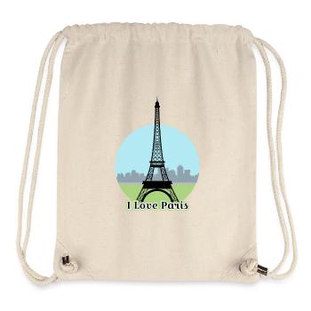 I love Paris - Stanley/Stella recycelter Gym Bag - Naturweiß - Vorne