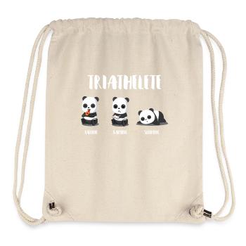 Panda - Food - Gaming - Sleep - Stanley/Stella Recycled Gym Bag - natural - Front
