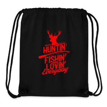 Hunting, Fishing and Loving everyday - red - Stanley/Stella Recycled Gym Bag - black - Front