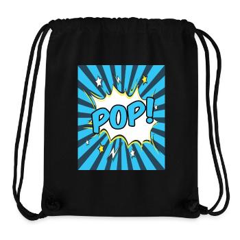 Pop Art - Sac à cordon recyclé Stanley/Stella - noir - Devant