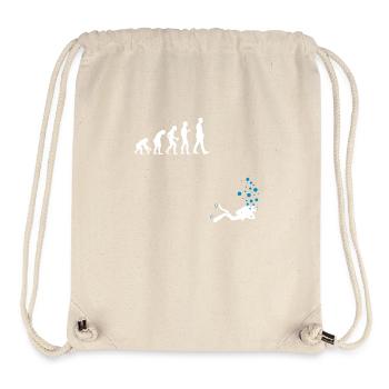 Plongée shirt Evolution cadeau Diver drôle - Sac à cordon recyclé Stanley/Stella - blanc naturel - Devant