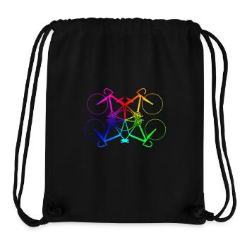 Rainbow Bikes - Road Bike Fixie Gift - Stanley/Stella Recycled Gym Bag - black - Front