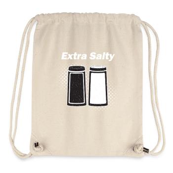 Extra Salé - Citation drôle - Cuisine - Cadeau de cuisine - Sac à cordon recyclé Stanley/Stella - blanc naturel - Devant