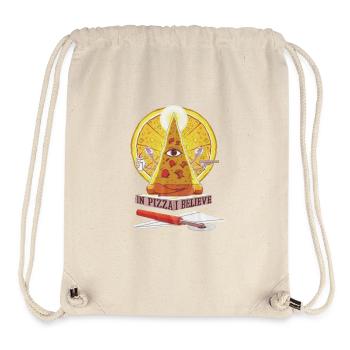 Believe in Pizza - Stanley/Stella recycelter Gym Bag - Naturweiß - Vorne