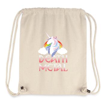 Death Metal - magical rainbow unicorn - Sac à cordon recyclé Stanley/Stella - blanc naturel - Devant