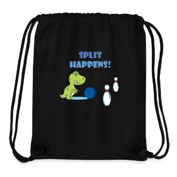 Split Happens Dino Trex T-Rex Bowling T-Shirt - Stanley/Stella recycelter Gym Bag - Schwarz - Vorne