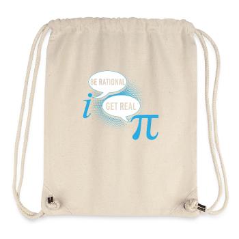 Pi Day Be Rational Get Real Shirt - Stanley/Stella Recycled Gym Bag - natural - Front