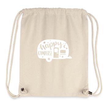 Heureux campeur Funny Camping - Sac à cordon recyclé Stanley/Stella - blanc naturel - Devant