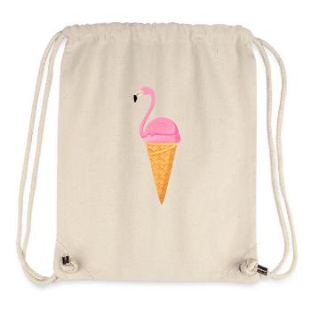 Flamingo Ice Cream - Stanley/Stella recycelter Gym Bag - Naturweiß - Vorne