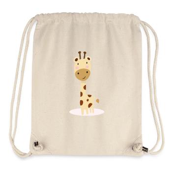Baby Giraffe - süßes Motiv mit rosa Wangen - Stanley/Stella recycelter Gym Bag - Naturweiß - Vorne