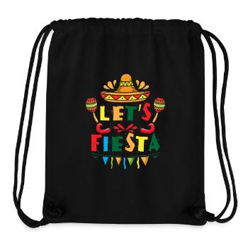 Let's Fiesta - sombrero mexican spanish holiday - Sac à cordon recyclé Stanley/Stella - noir - Devant