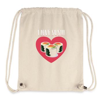 I Love Sushi - Stanley/Stella Recycled Gym Bag - natural - Front