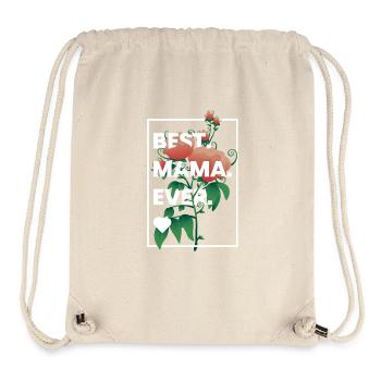 Mothers Day Gift Best Mom Ever Flowers Floral Mom - Stanley/Stella Recycled Gym Bag - natural - Front