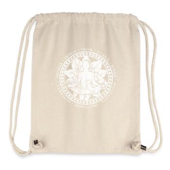 Yoga Lebensblume Schneidersitz Spiritualität shirt - Stanley/Stella recycelter Gym Bag - Naturweiß - Vorne