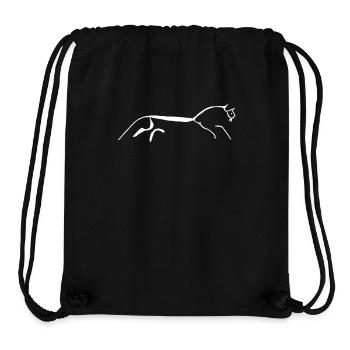Uffington weißes Pferd Kreide Figur British Pagan Shirt - Stanley/Stella recycelter Gym Bag - Schwarz - Vorne