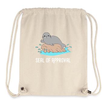 Robbe Daumen Hoch Seal of Approval Geschenk Lustig - Stanley/Stella recycelter Gym Bag - Naturweiß - Vorne