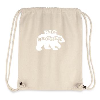 Grand frère ours Big Brother cadeau - Sac à cordon recyclé Stanley/Stella - blanc naturel - Devant