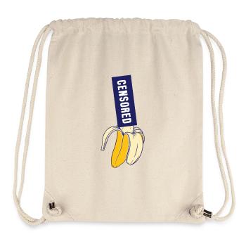 Bananen-Geschenk-Lebensmittel-Porno zensiert Shirt - Stanley/Stella recycelter Gym Bag - Naturweiß - Vorne