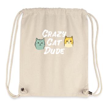 Crazy cat type cat lover cat Miau - Stanley/Stella Recycled Gym Bag - natural - Front
